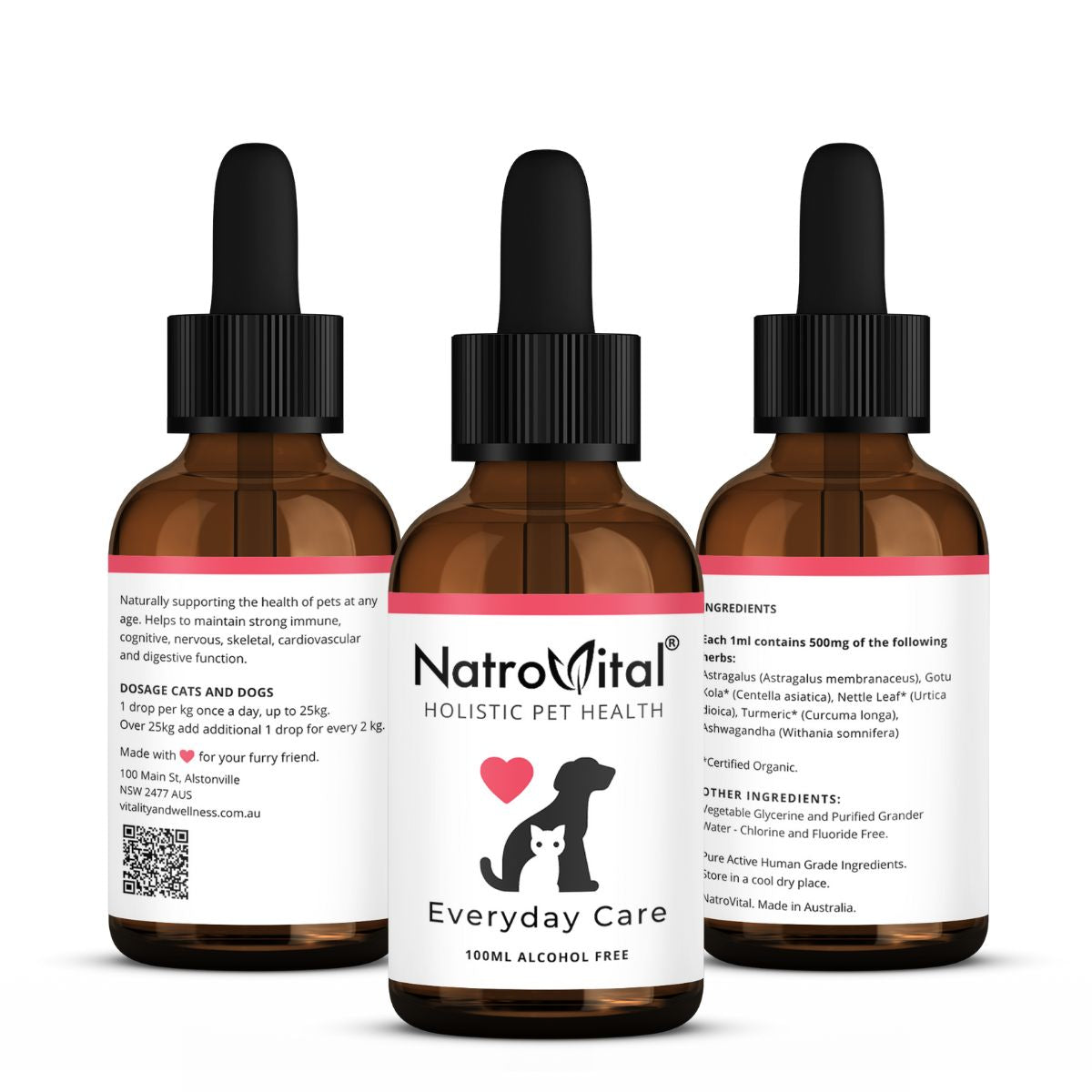 NatroVital Everyday Care 100ml Herbal Tonic For Cats and Dogs Group| Vitality and Wellness Centre