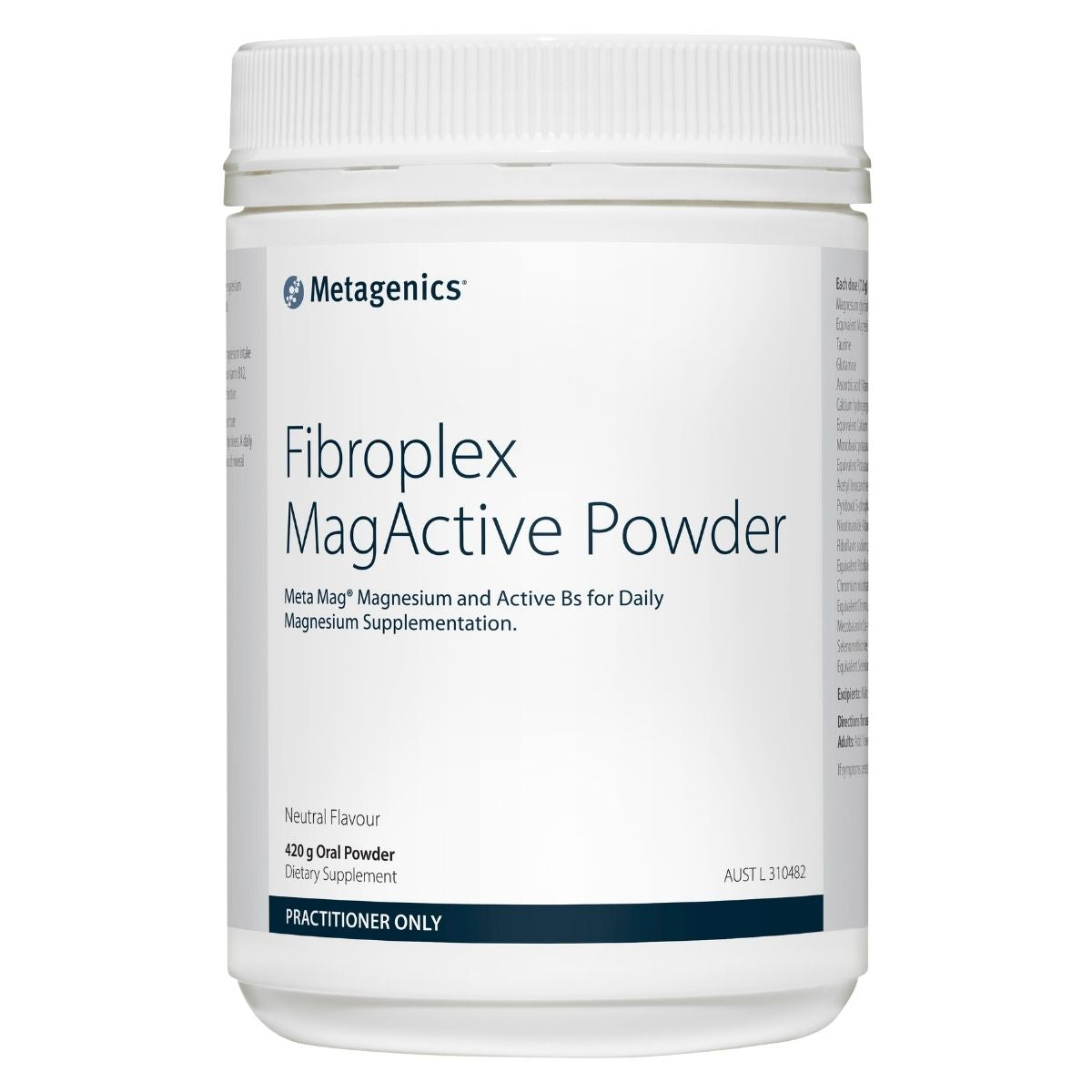 Metagenics Fibroplex MagActive Powder Neutral 420g | Vitality and Wellness Centre