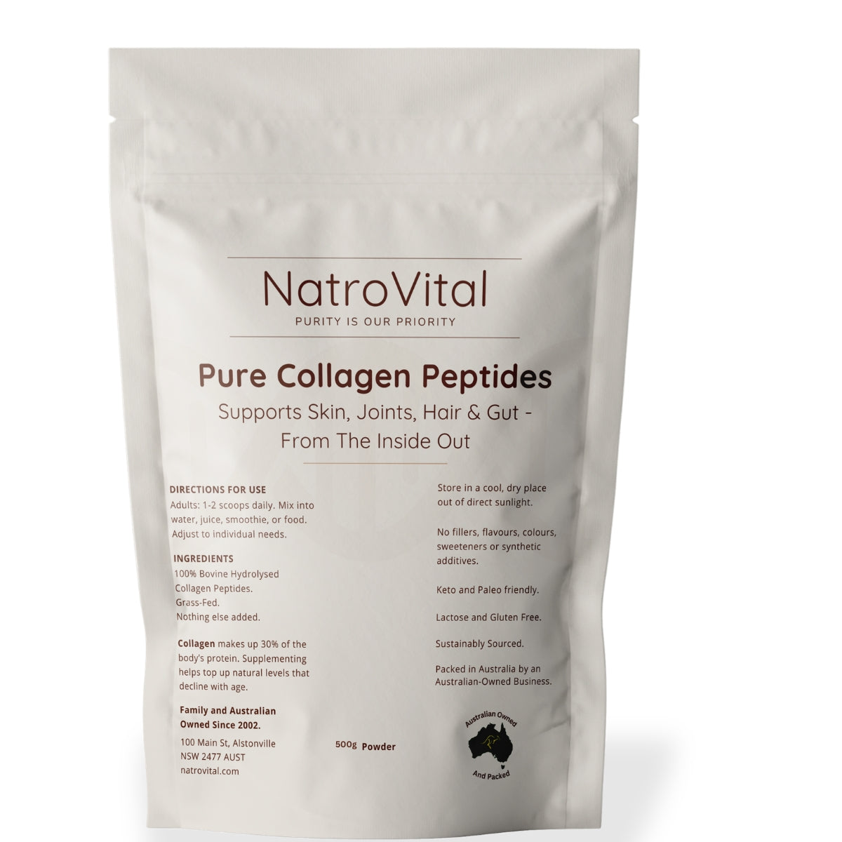 NatroVital Pure Collagen Peptides 500g | Vitality and Wellness Centre