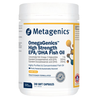 Metagenics OmegaGenics High Strength EPA/DHA Fish Oil Capsules