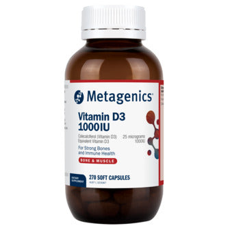 Metagenics Vitamin D3 1000IU Capsules