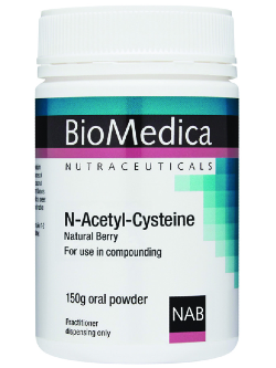 BioMedica N Acetyl Cysteine Berry 150g Powder | Vitality & Wellness Centre
