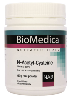 BioMedica N Acetyl Cysteine Berry 60g Powder | Vitality & Wellness Centre