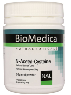 BioMedica N Acetyl Cysteine Lemon Lime 60g Powder | Vitality & Wellness Centre
