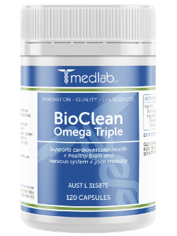 Medlab BioClean Omega Triple 120 Capsules | Vitality and Wellness Centre