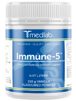 Medlab Immune-5 Vanilla 150g Powder | Vitality and Wellness Centre