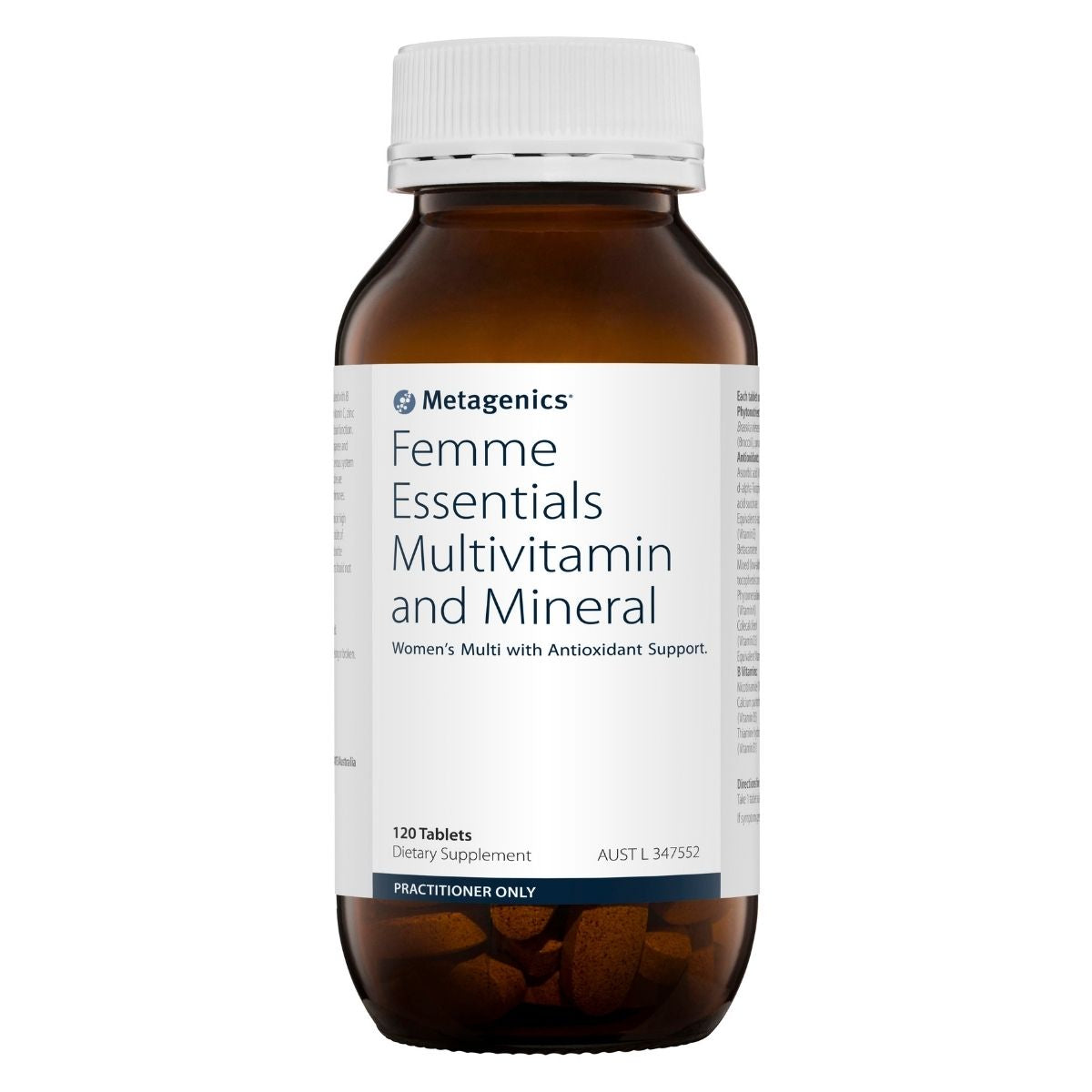 Metagenics Femme Essentials Multivitamin and Mineral 120 tablets | Vitality and Wellness Centre