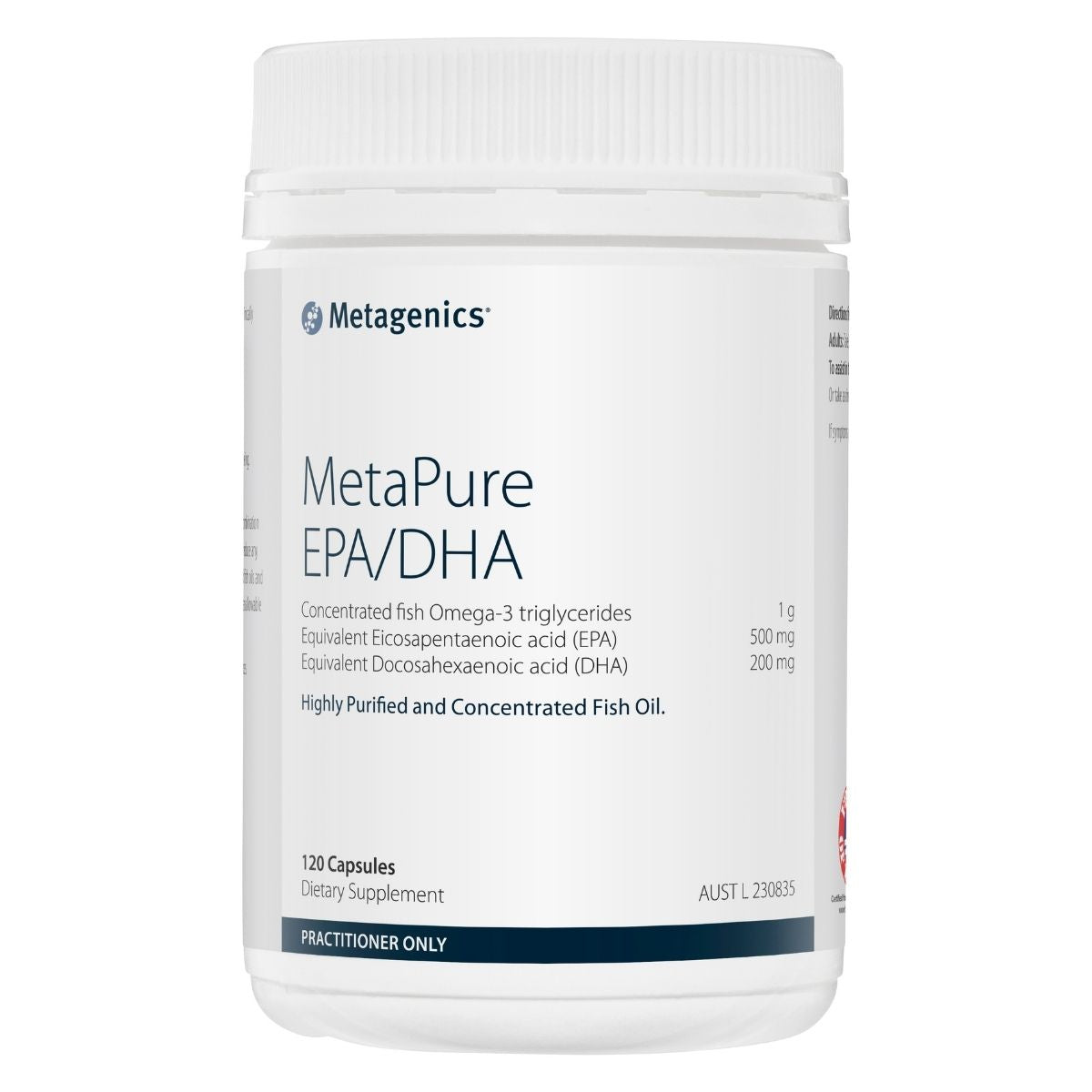 Metagenics MetaPure EPA/DHA 120 Capsules | Vitality and Wellness Centre
