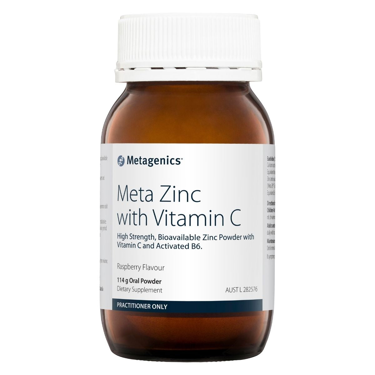 Metagenics Meta Zinc with Vitamin C 114g Raspberry | Vitality and Wellness Centre