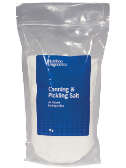 Nutrition Diagnostics Canning & Pickling Salt 1kg | Vitality and Wellness Centre