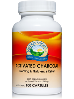 Nature's Sunshine Activated Charcoal 100 capsules | Vitality and Wellness centre